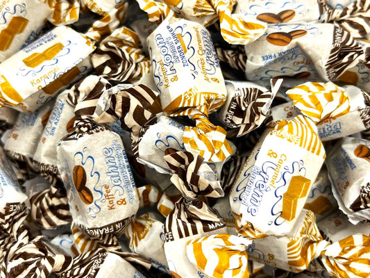 Bonbons tendres caramel/café/chocolat sans sucre